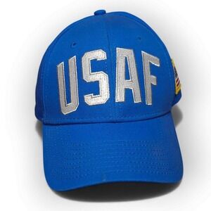 USAF Air Force Embroidered Falcon American Flag Blue Baseball Cap Hat Men